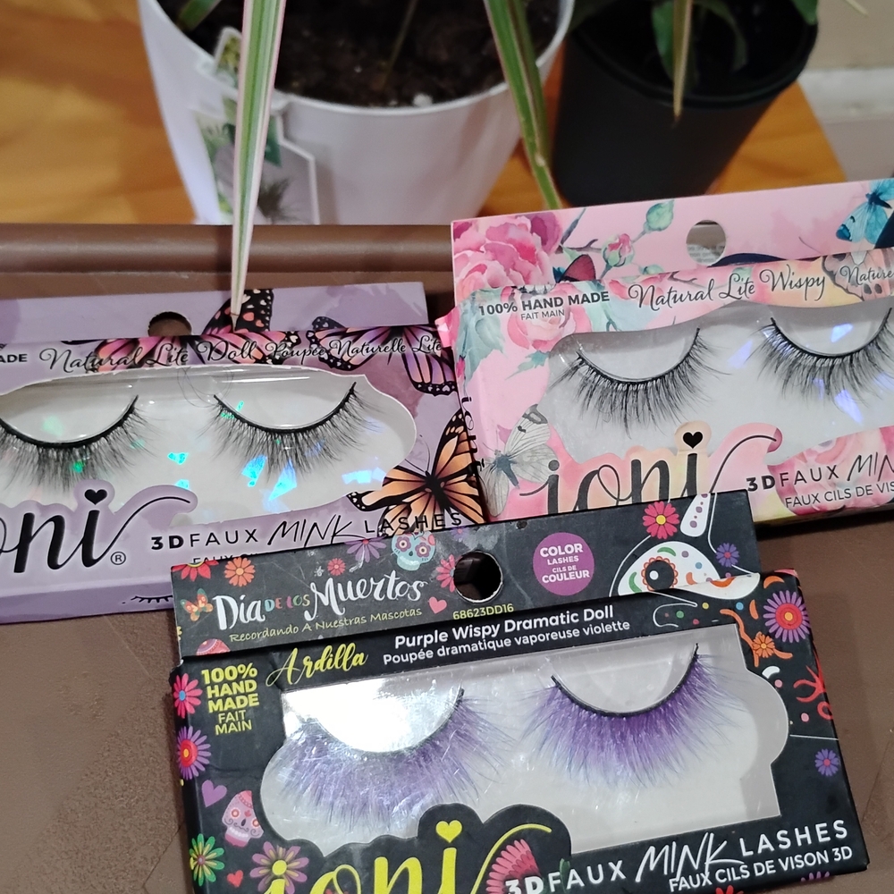 Joni 3D Faux Mink Lashes - Purple and Black